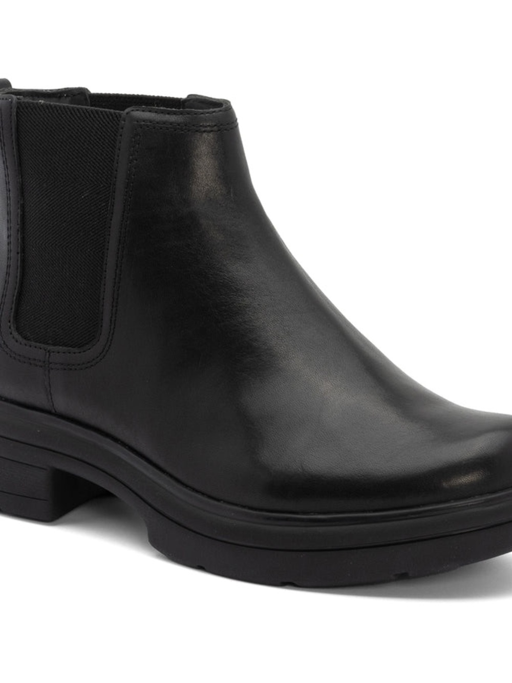 Abeo Black Leather Chelsea Ankle Boots